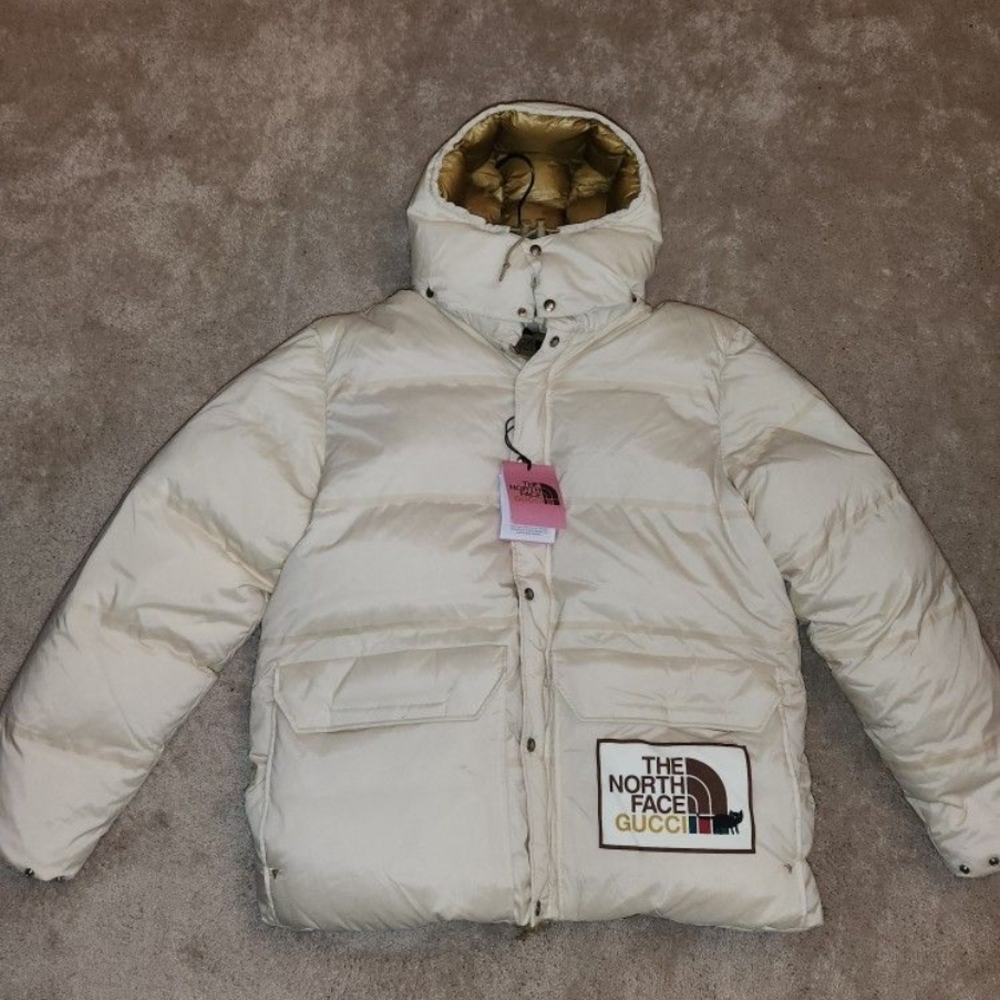 The North Face x Gucci Cream Puffer Jacket